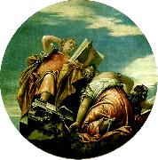 Paolo  Veronese arithmetic, harmony and philosophy oil painting